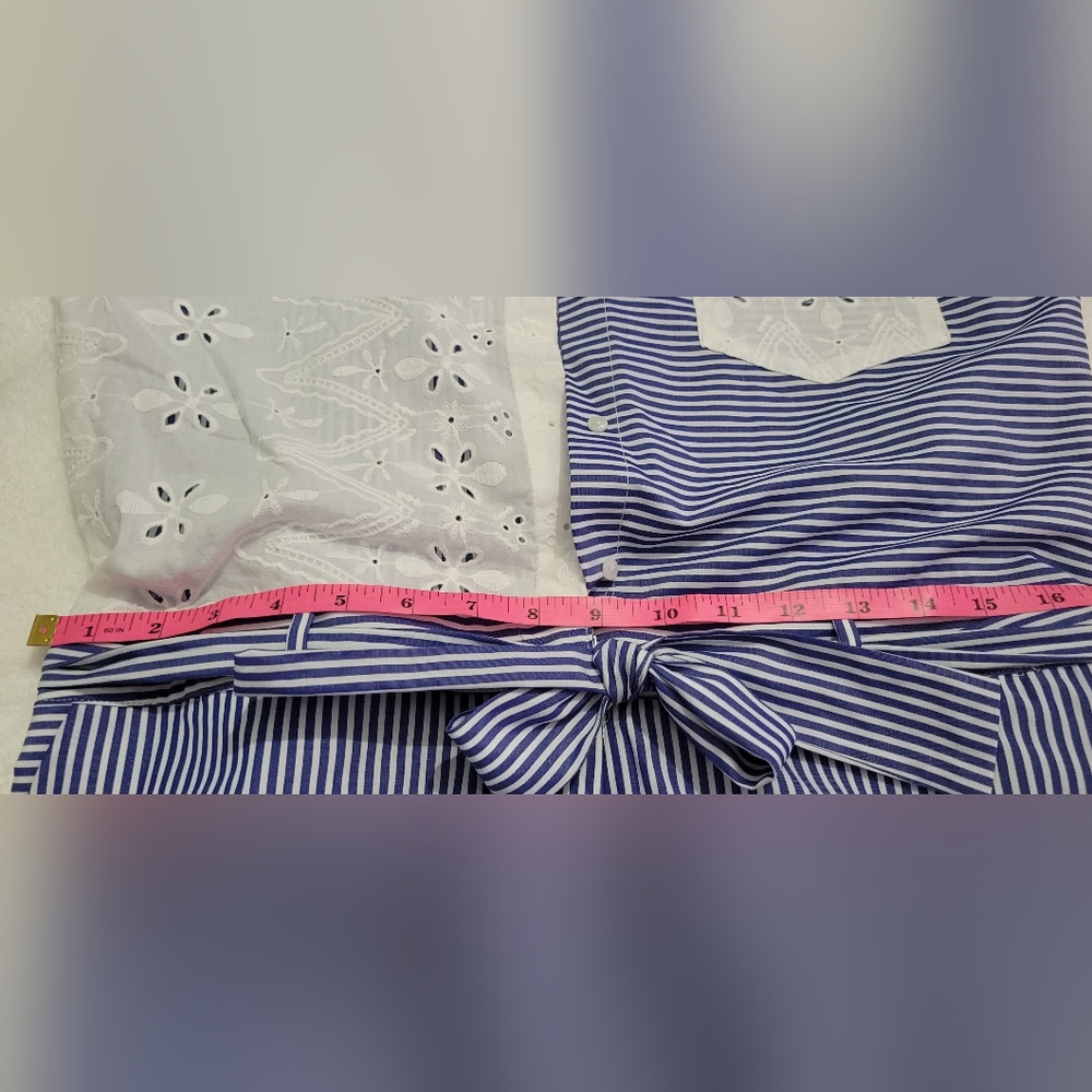 Zara Basic Striped And Embroidery Romer - Picture 8 of 13